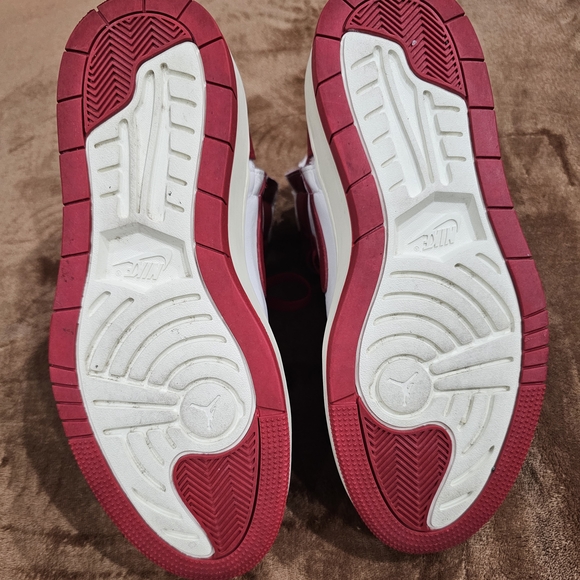 Women's Red and White High-Top Sneakers - Picture 3 of 7